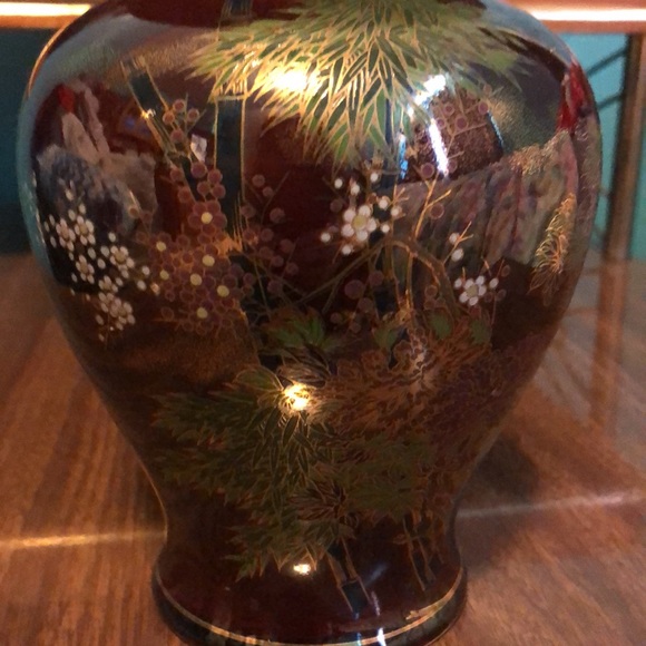 Vintage OMC Otagiri Merchantile Company Japan 8 1/2” x 5” Vase with Lid - Picture 3 of 8